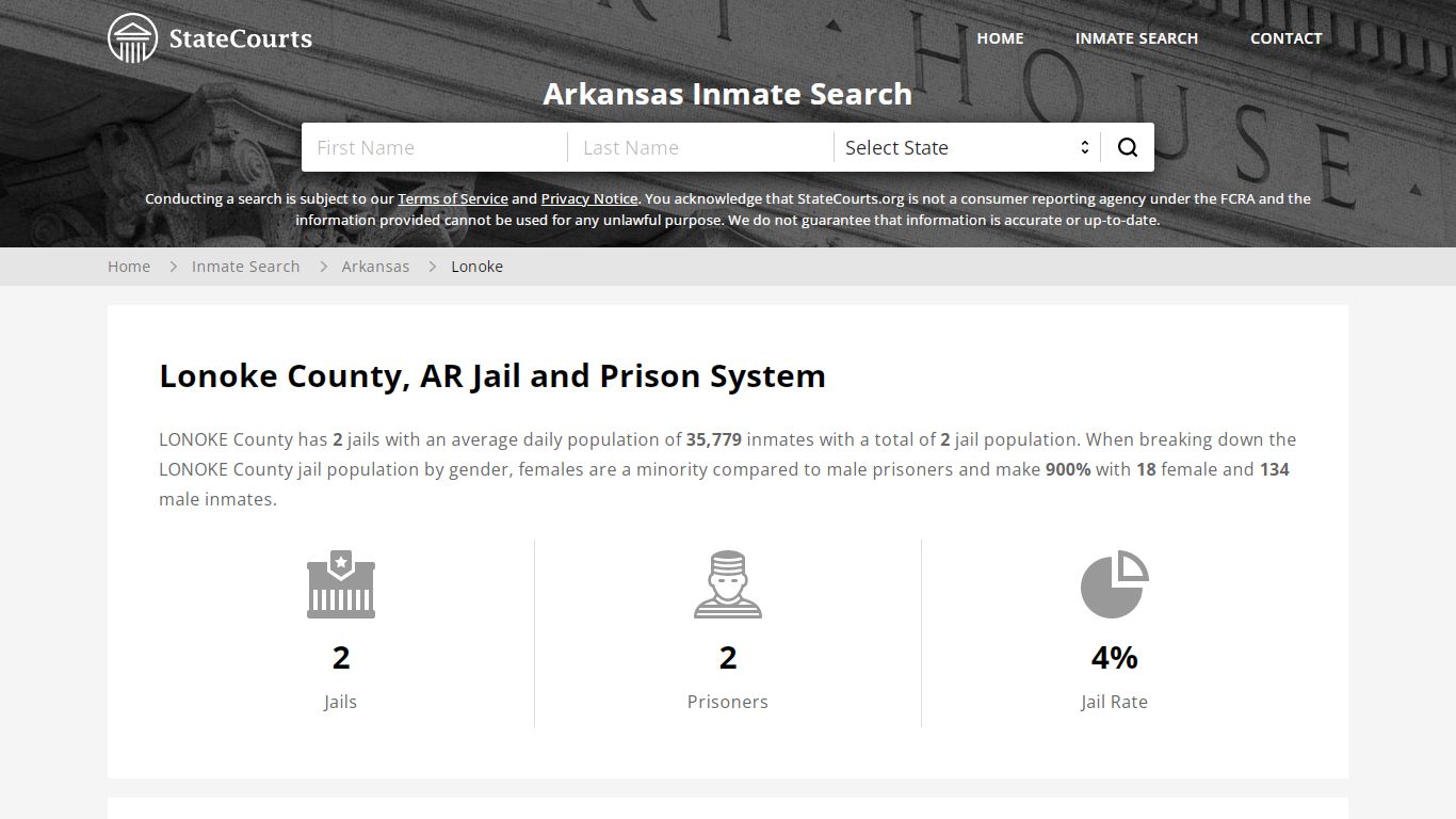 Lonoke County, AR Inmate Search - StateCourts